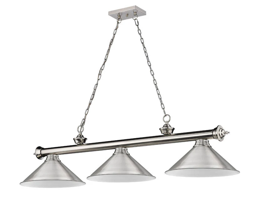 Z-Lite Cordon Brushed Nickel Pool Table Light - Image 3