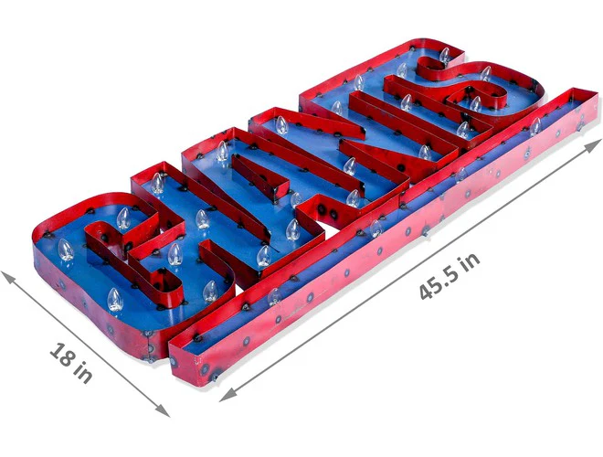 Imperial USA NFL Lighted Recycled Metal Sign - Image 20