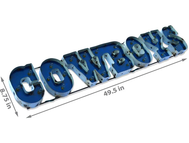 Imperial USA NFL Lighted Recycled Metal Sign - Image 3